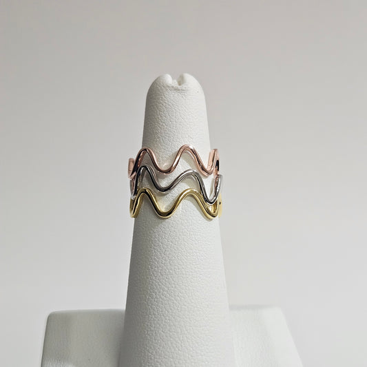 Sterling silver Wavy ring