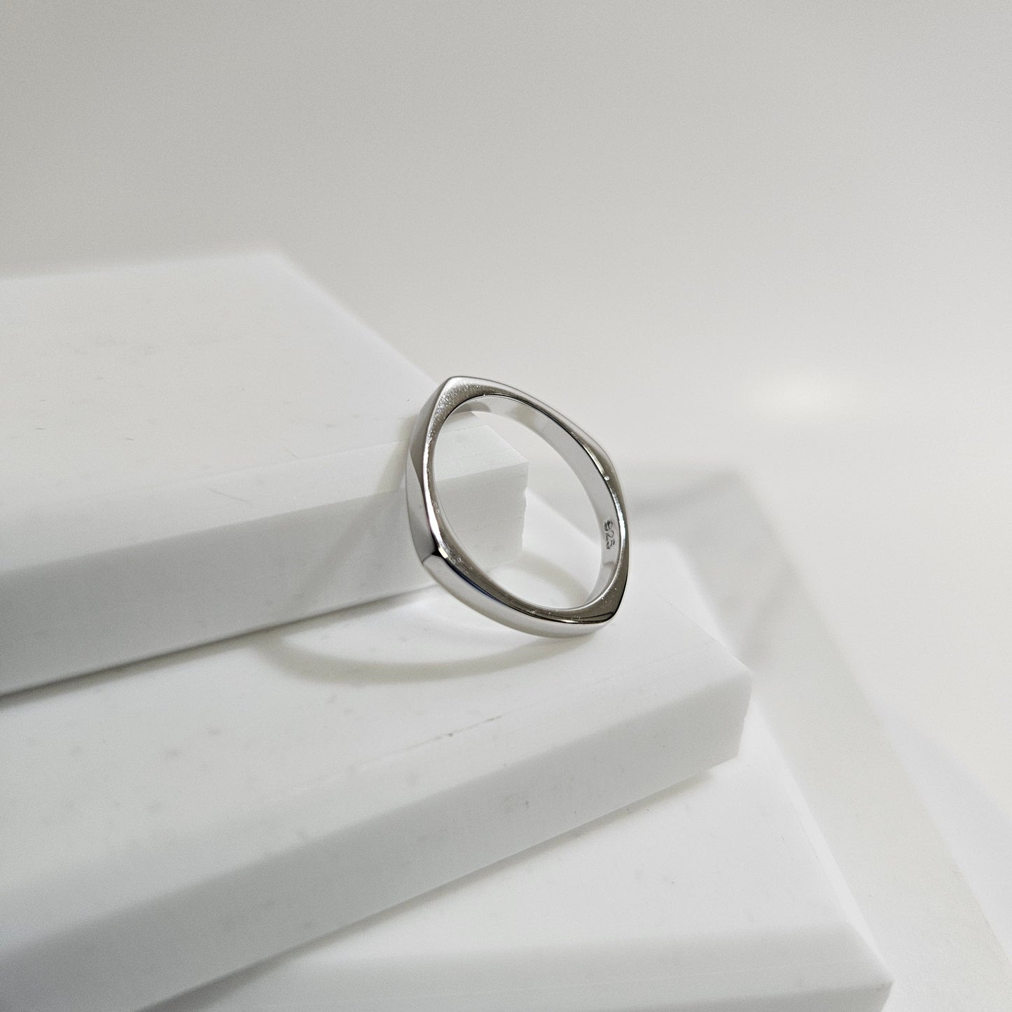 Simple Silver Square Band