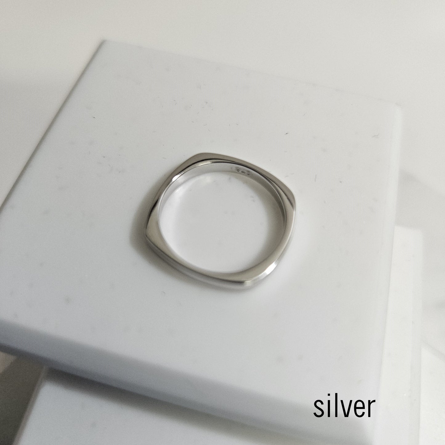 Simple Silver Square Band