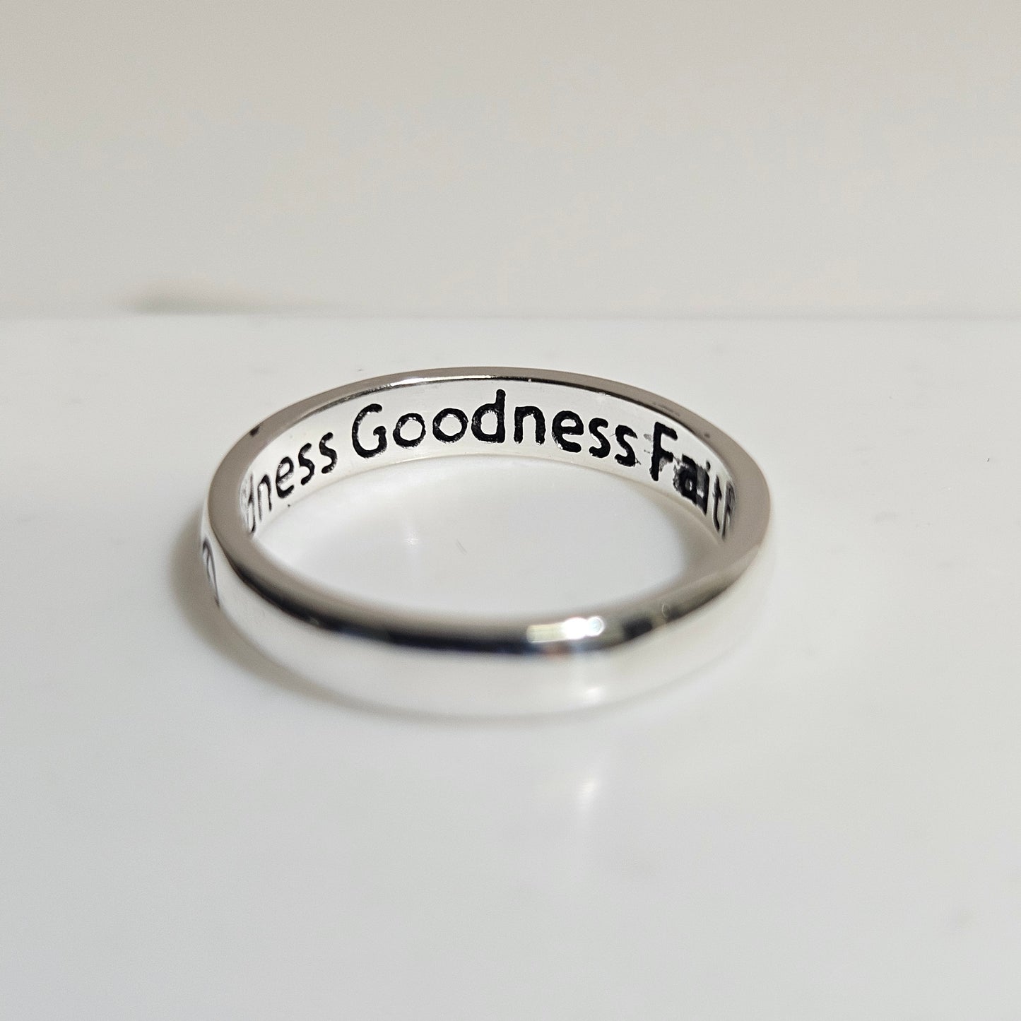 Love-Joy-peace silver Ring