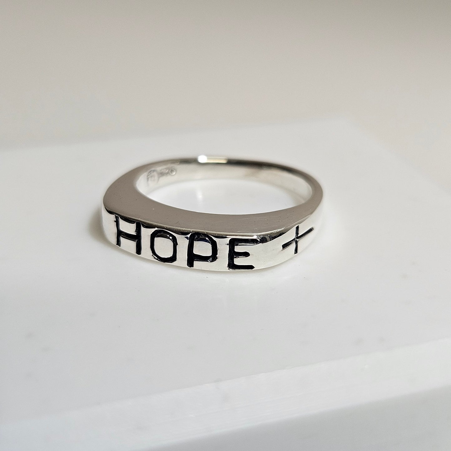 Hope silver ring