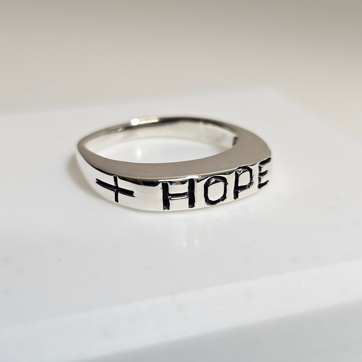 Hope silver ring