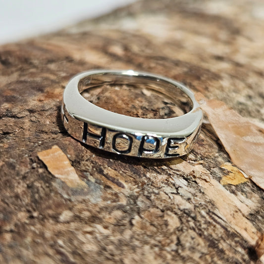 Hope silver ring