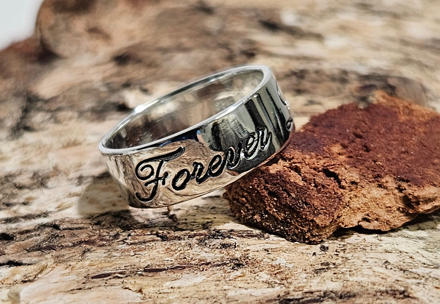 Forever Love Solid 925 silver band