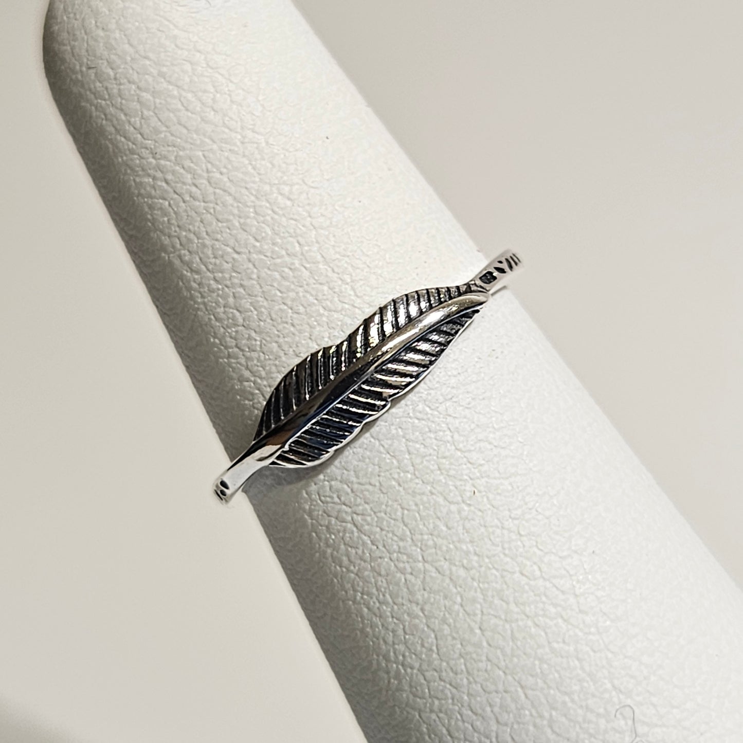 Leaf silver ring