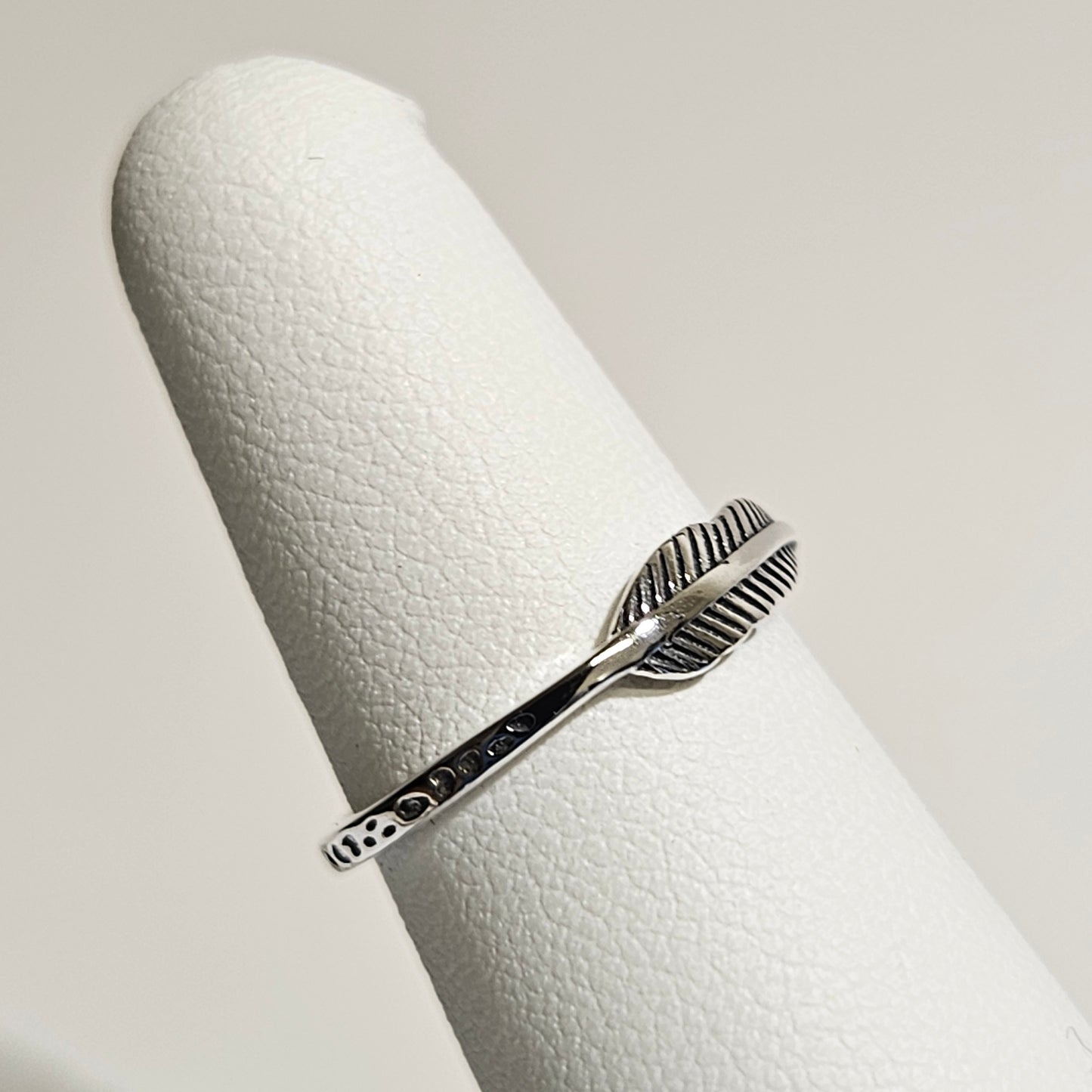 Leaf silver ring