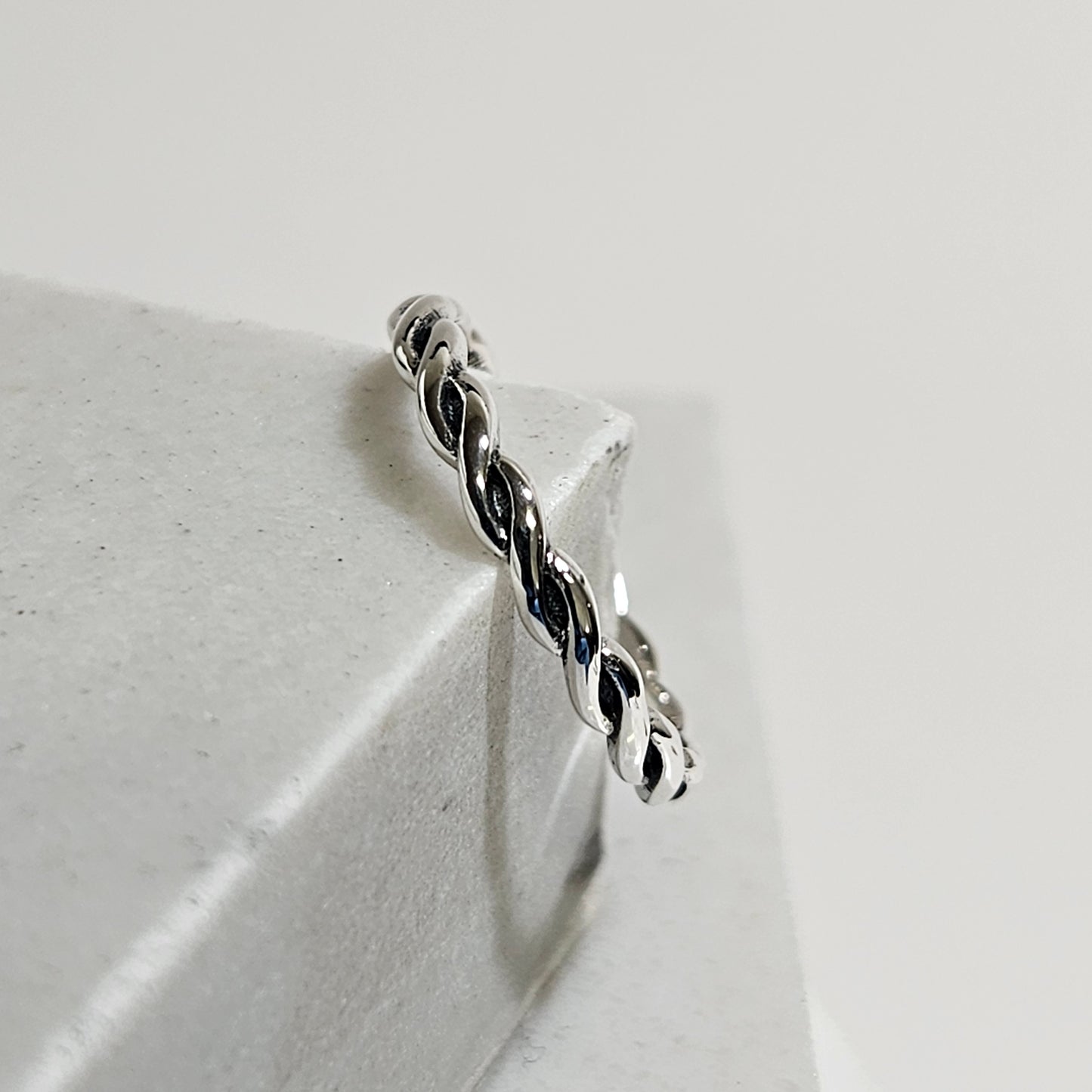 braid silver ring