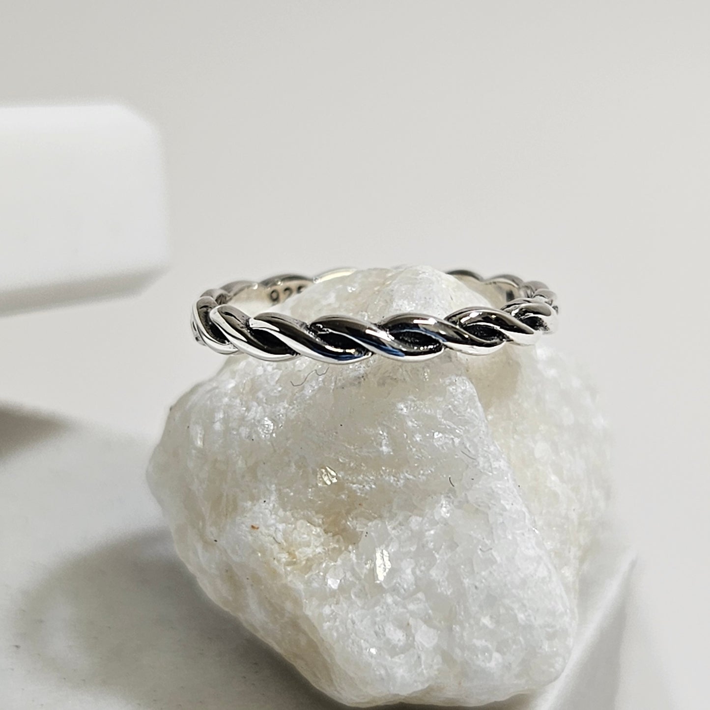 braid silver ring