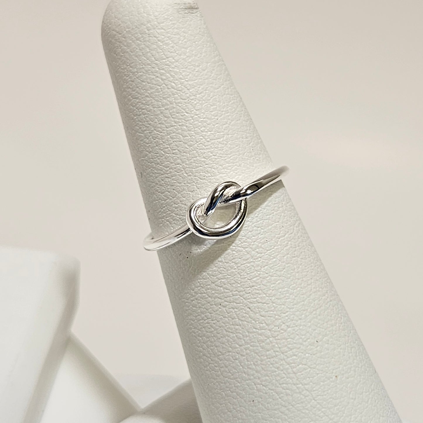 promise knot silver ring