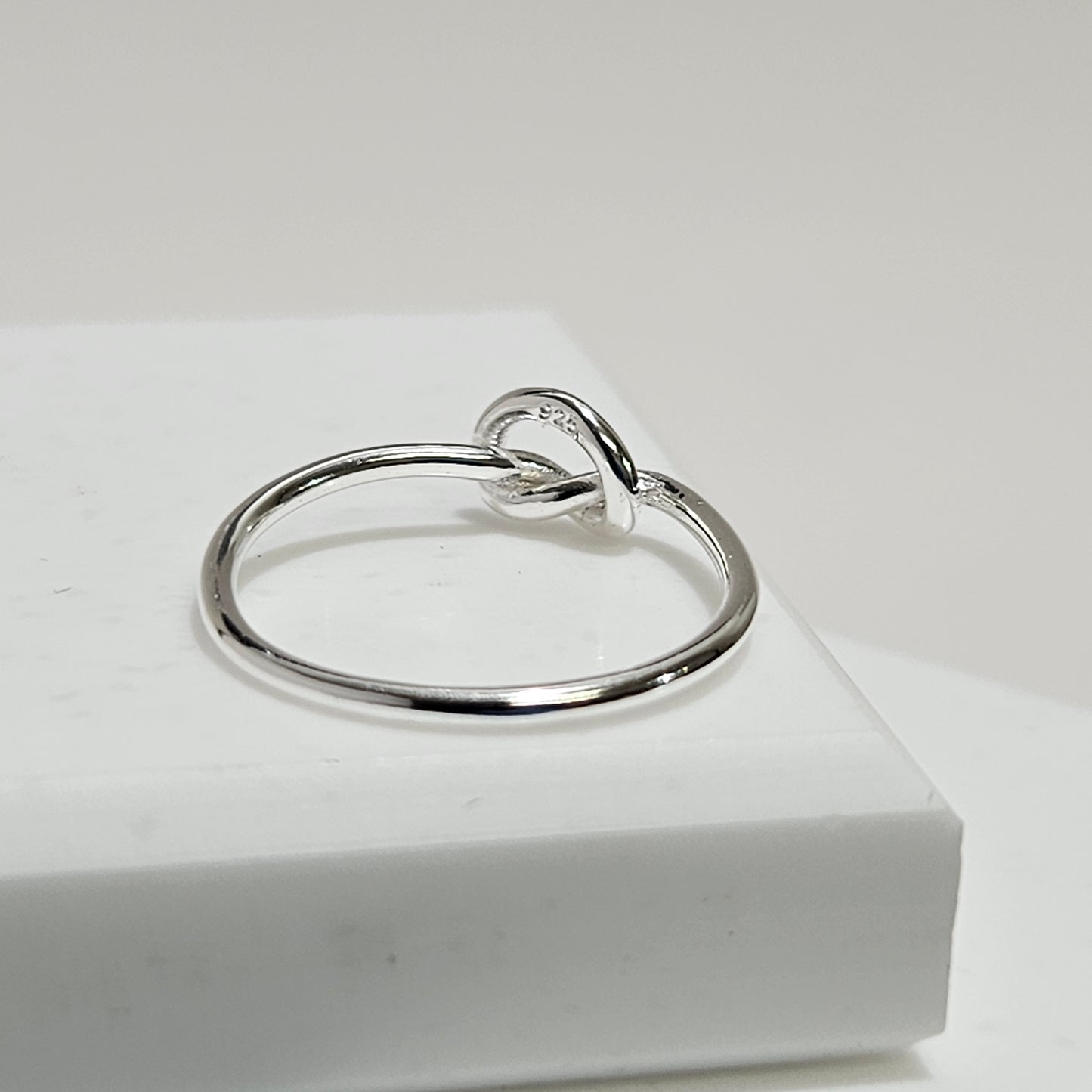 promise knot silver ring