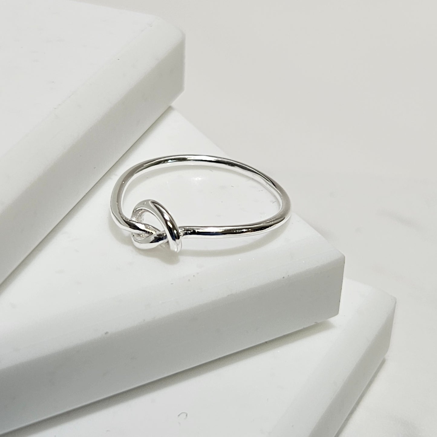 promise knot silver ring