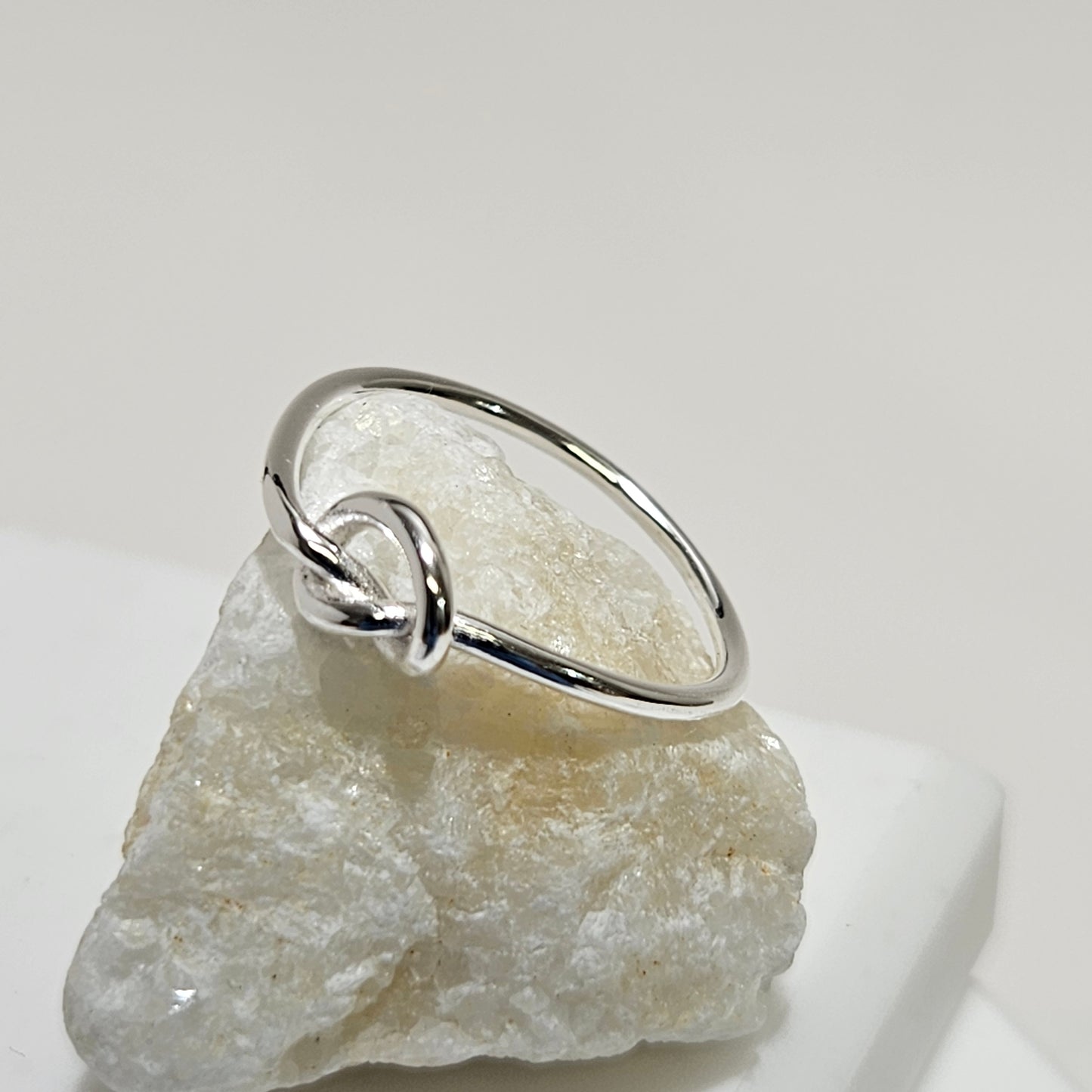 promise knot silver ring