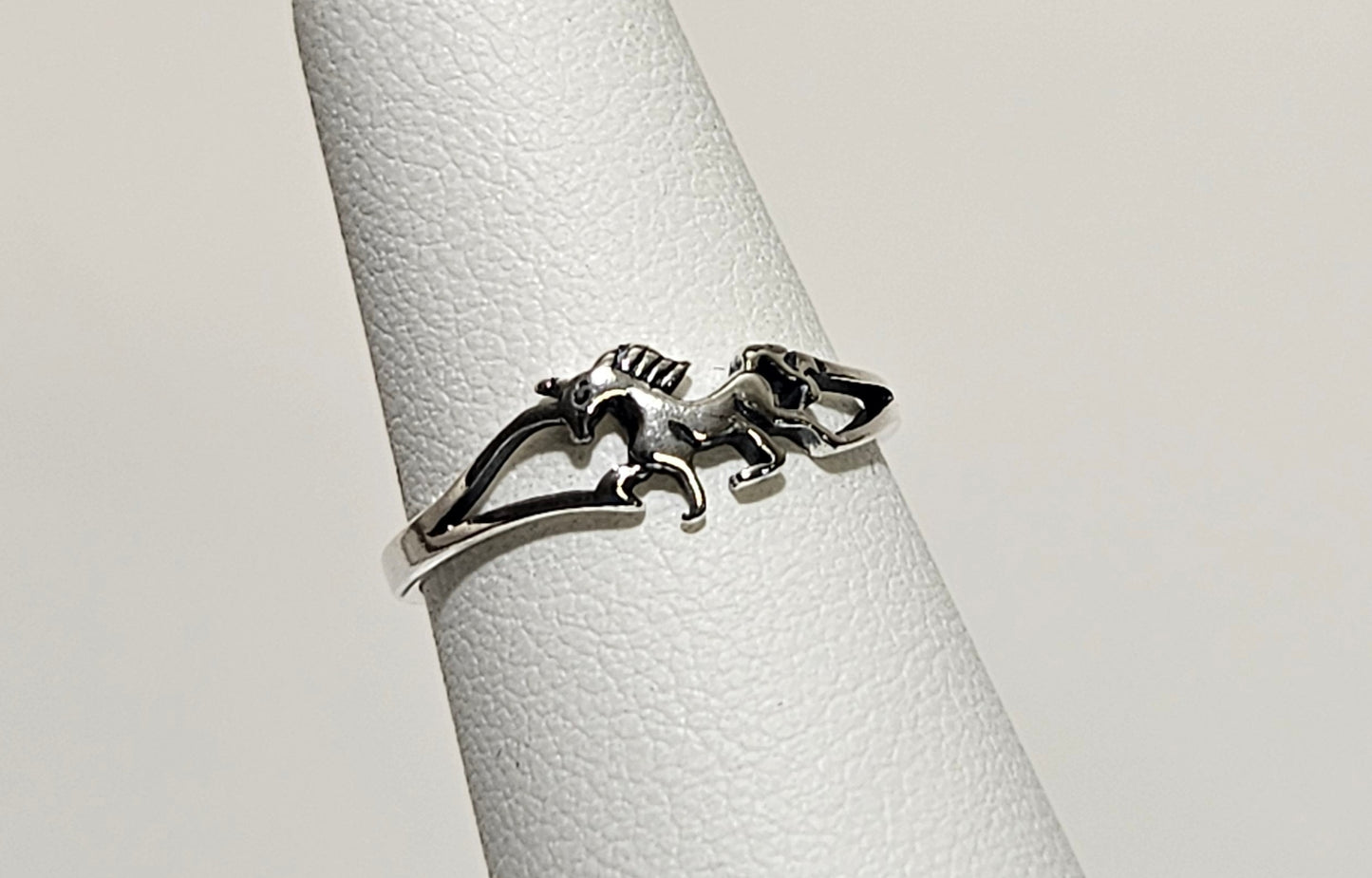 horse silver ring