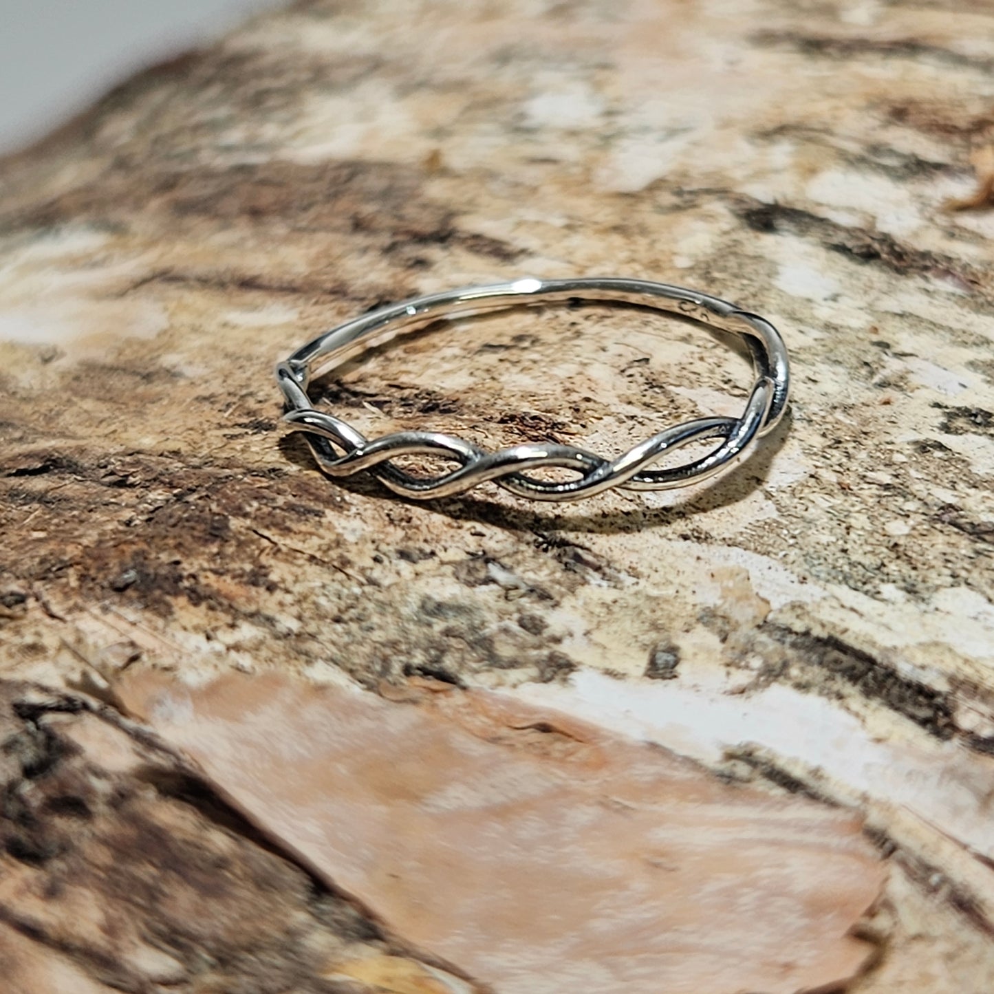 Simple silver ring