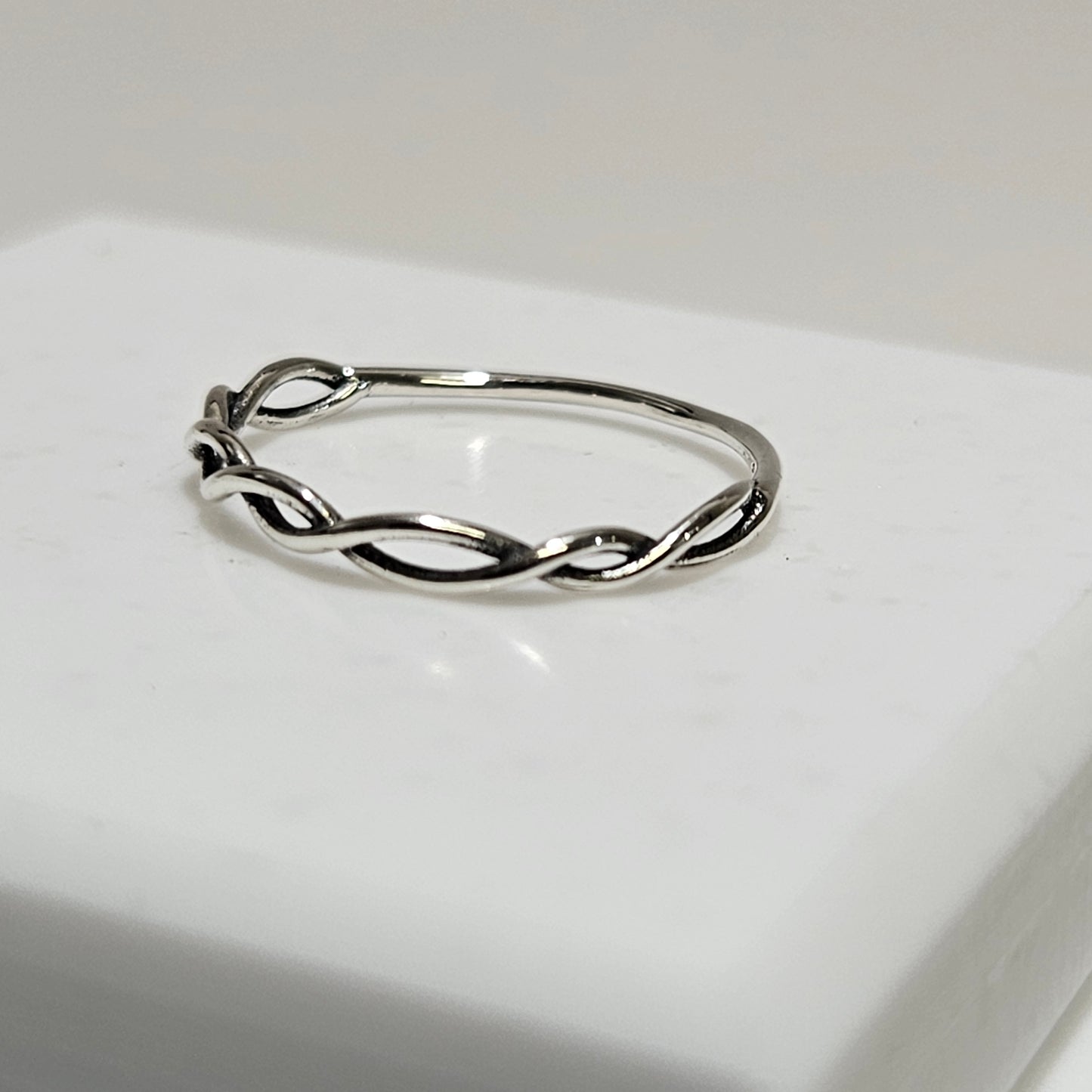 Simple silver ring