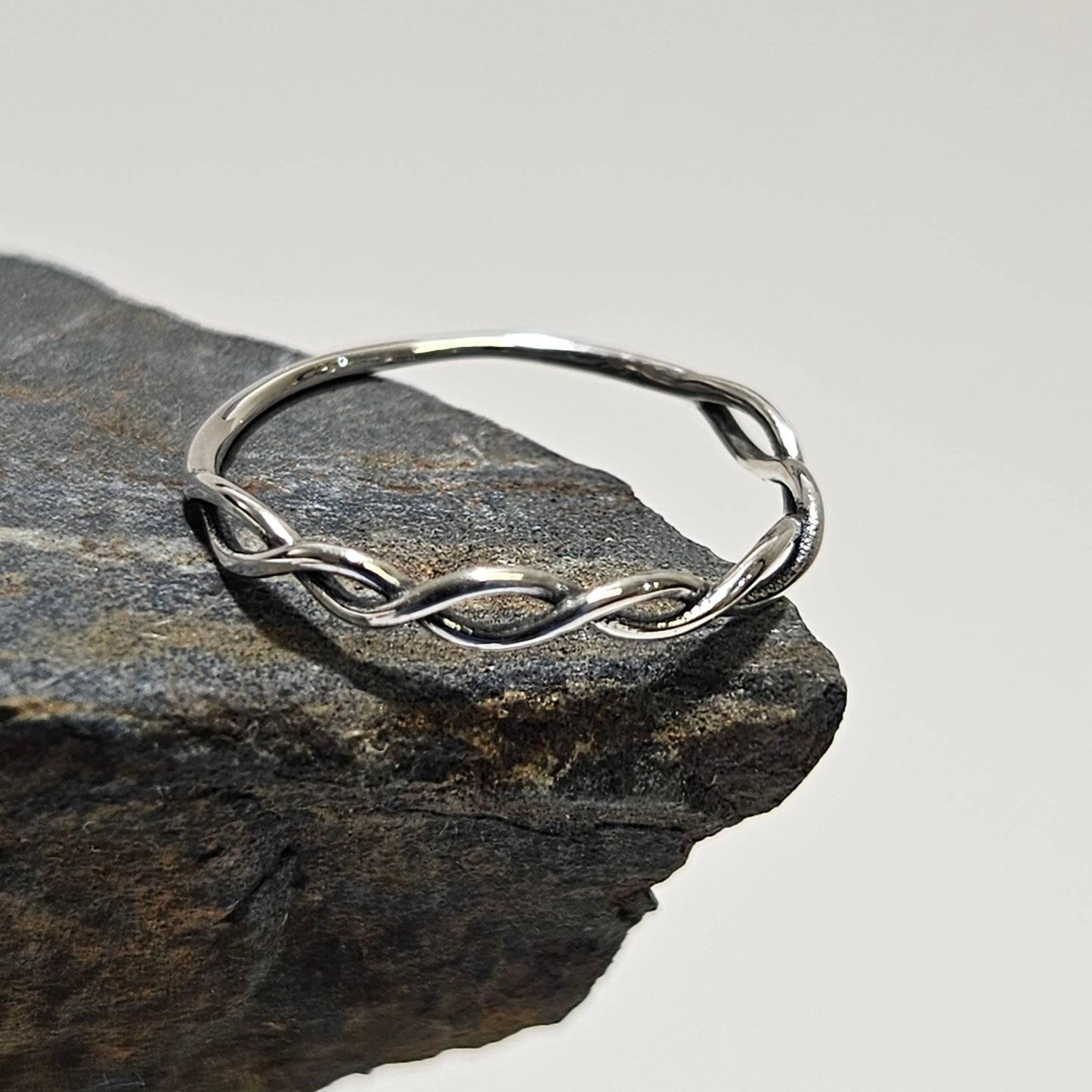 Simple silver ring