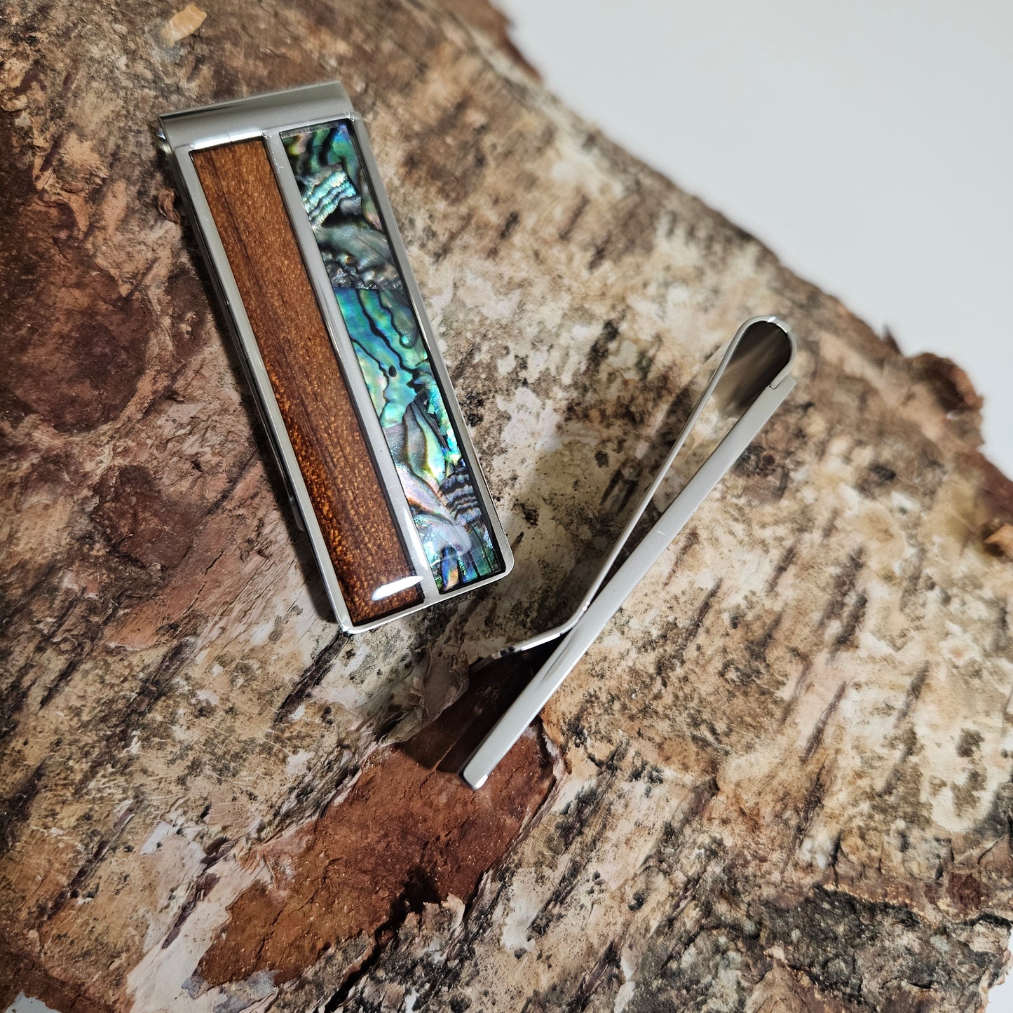 Abalone Shell and Koa wood Money clip