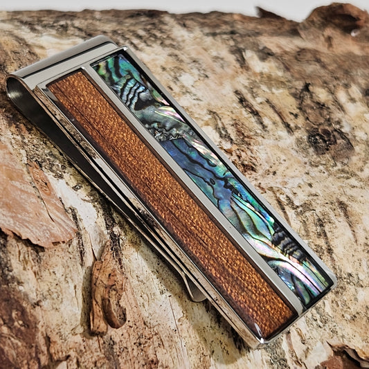 Abalone Shell and Koa wood Money clip