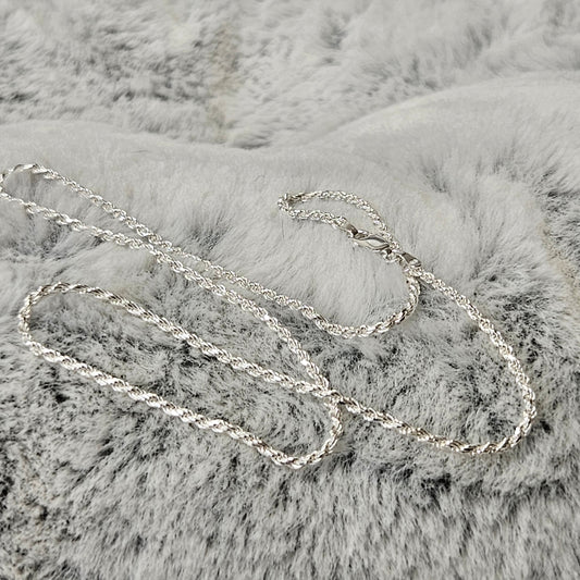 925 ITALY Sterling silver chain Rope