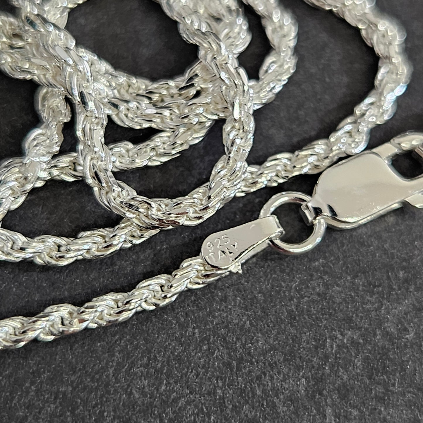 925 ITALY Sterling silver chain Rope