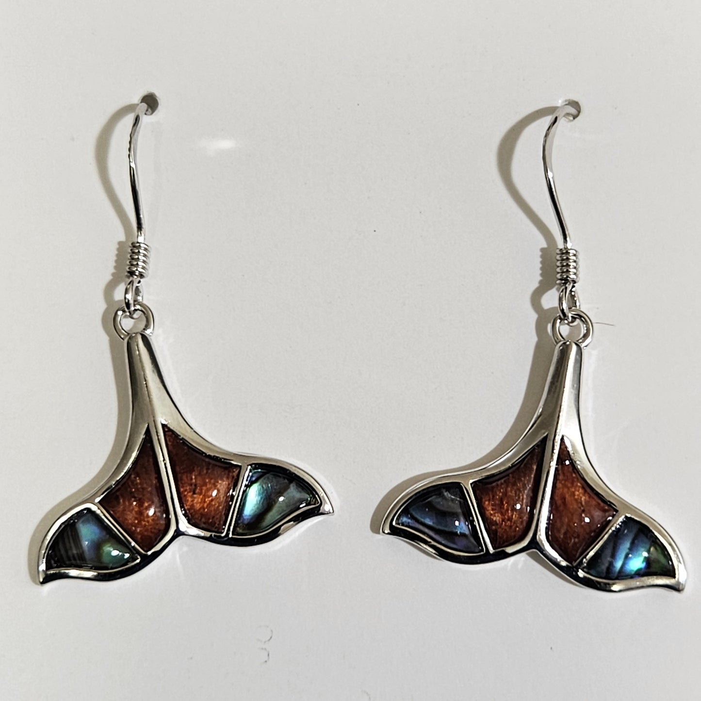 Blue whale tail earring