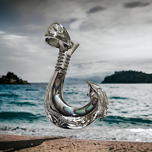 Abalone Sterling silver Fish hook