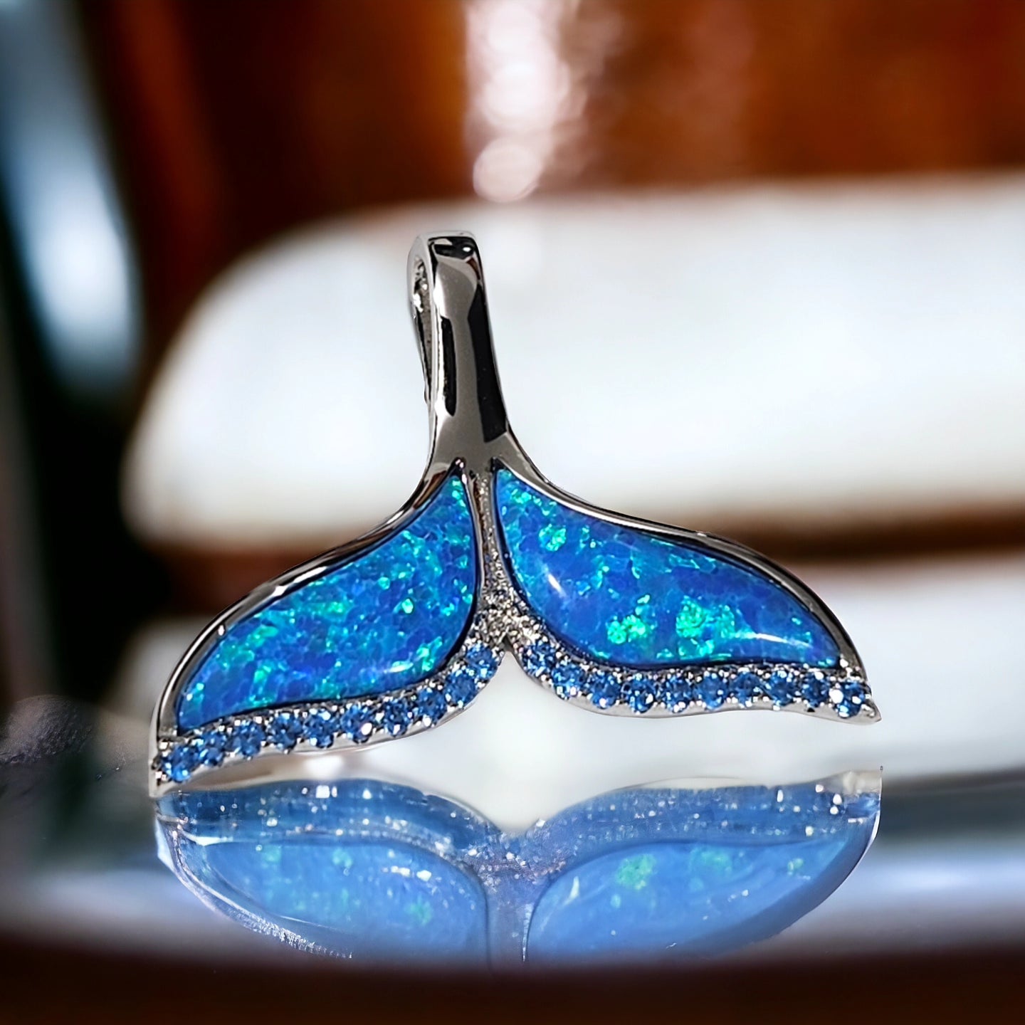 Blue opal Whale tail