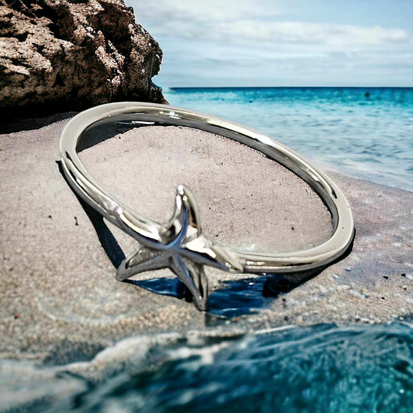 Starfish silver ring