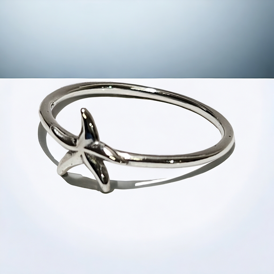 Starfish silver ring