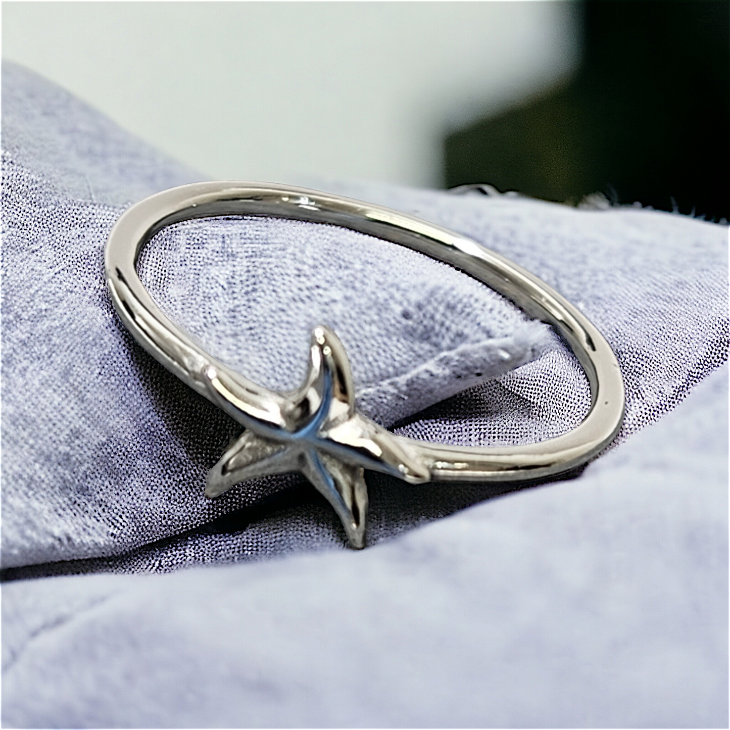 Starfish silver ring