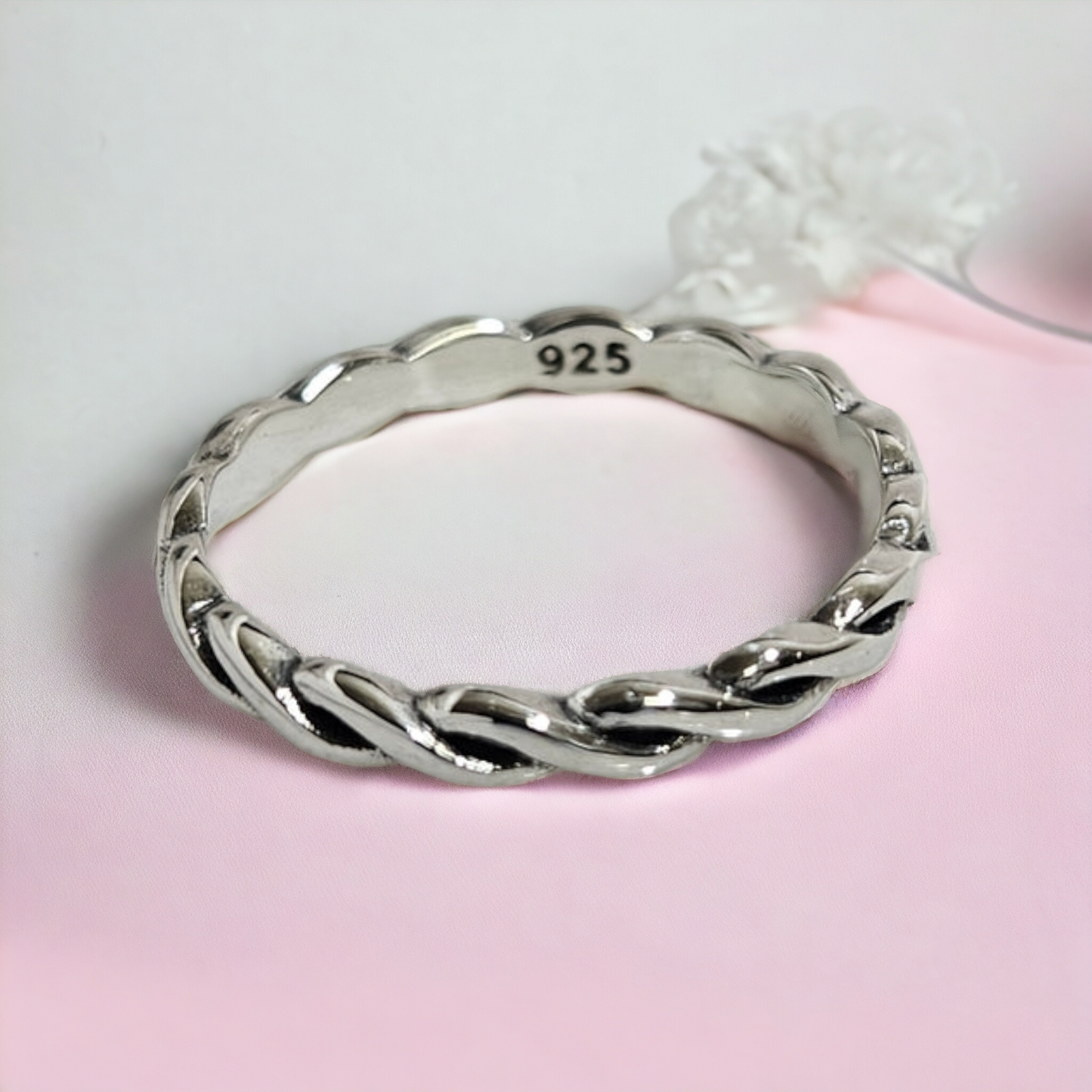 braid silver ring