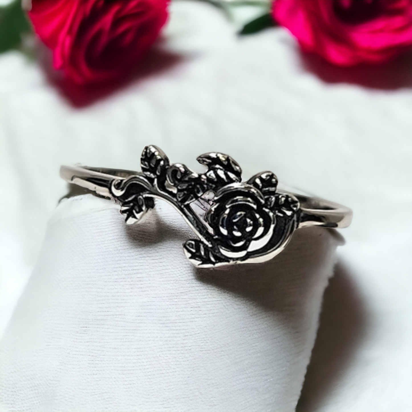 rose silver ring