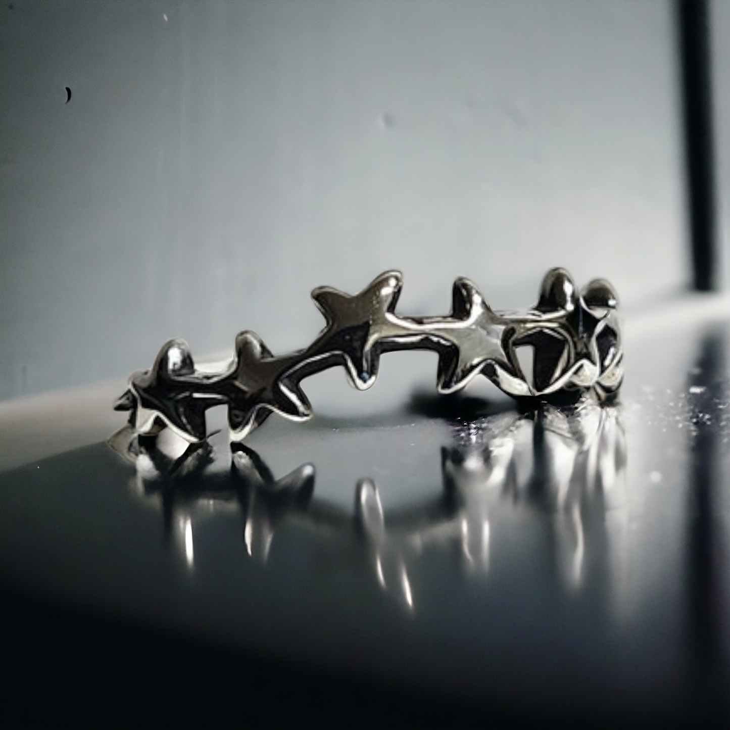 little star silver ring