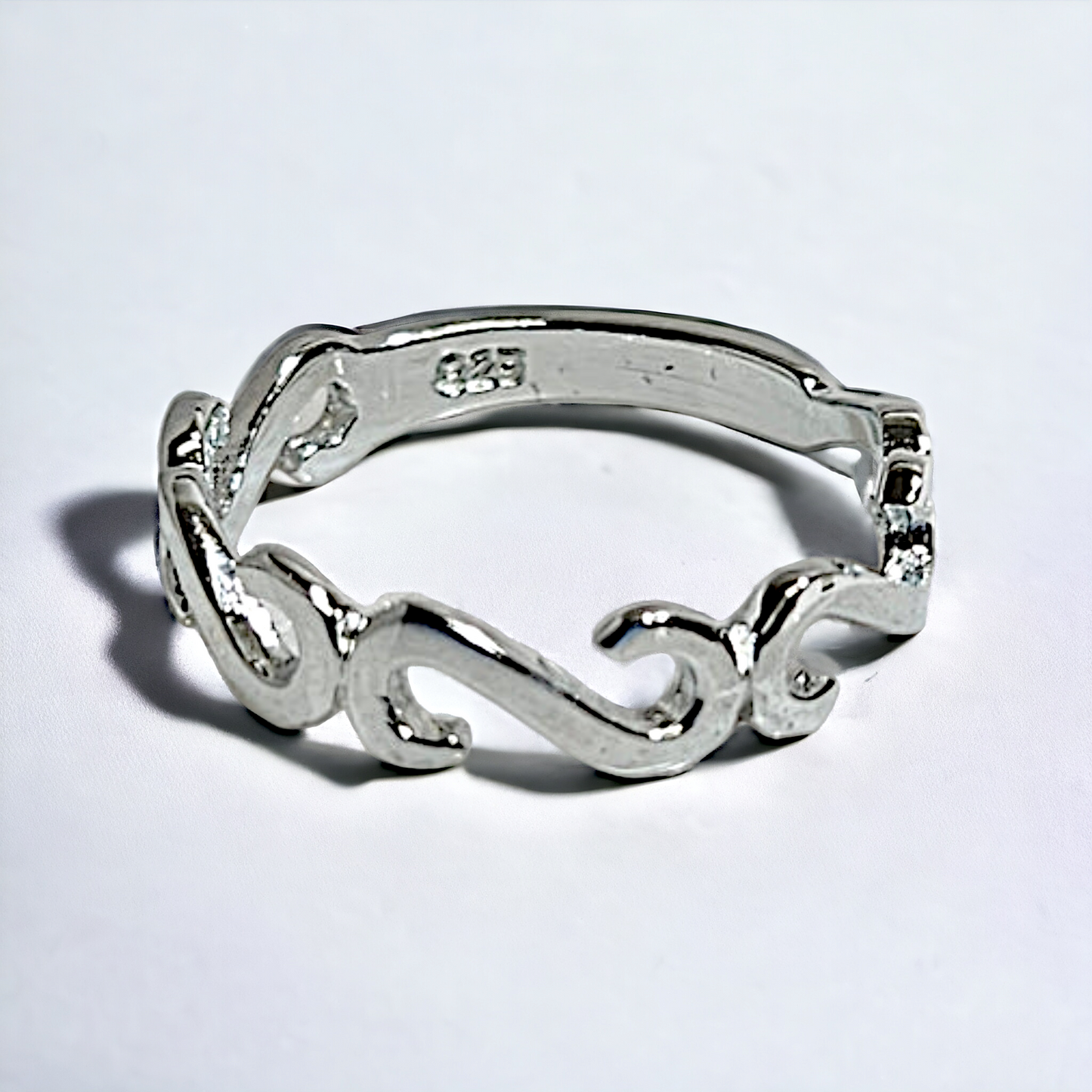 gruppetto symbol silver ring