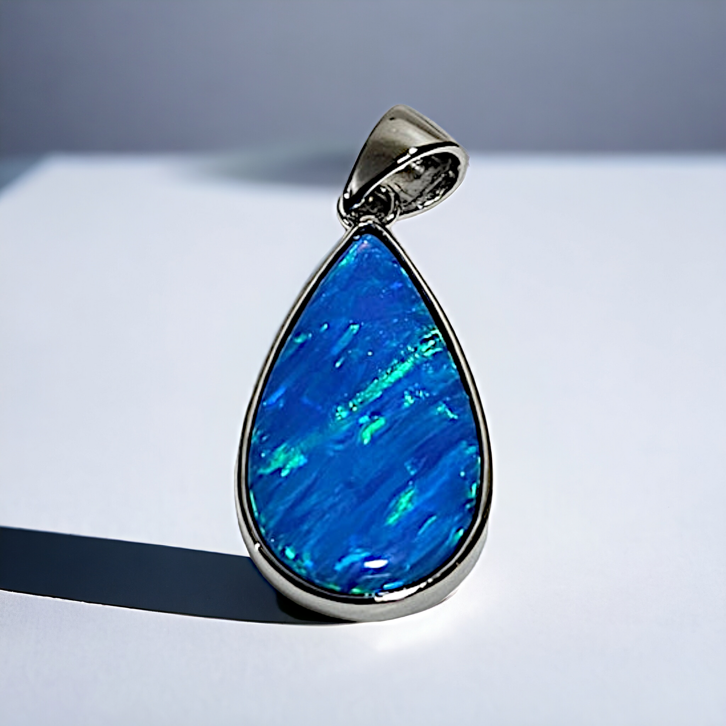 Blue Opal Water drop pendant